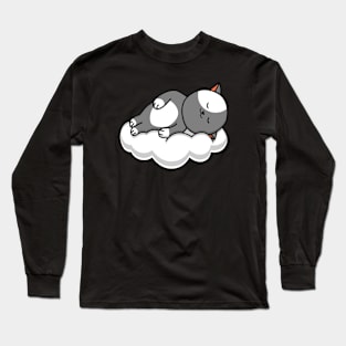 cat sleeping on cloud Long Sleeve T-Shirt